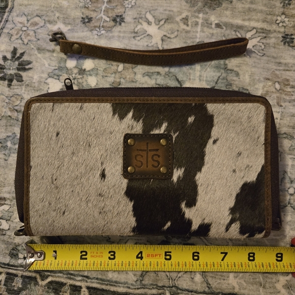 Cowhide Wallet with Leather Trim - Picture 10 of 11